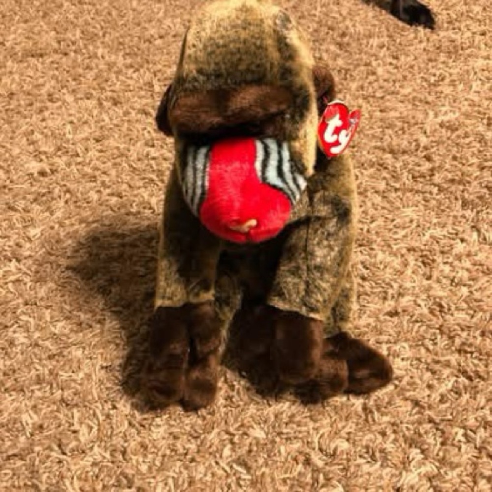 Ty Cheeks Plush Baboon stuffed Toy